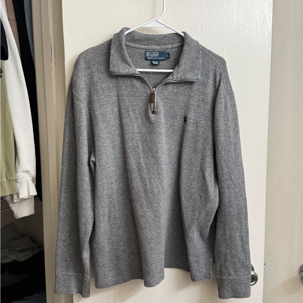 Ralph Lauren Gray Zip-Up Sweater
